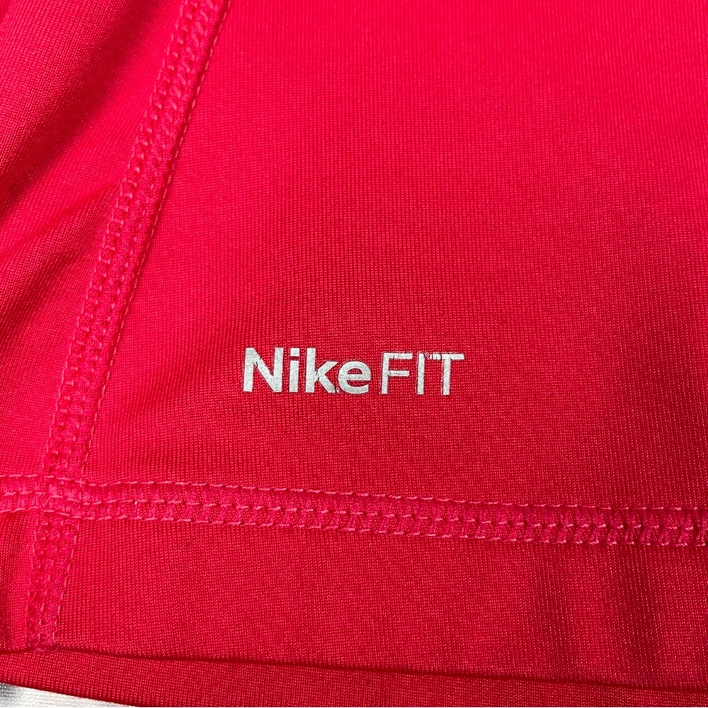 NIKE Pro red long sleeve thermal fleece lined crew neck logo top, size M - Picture 7 of 16